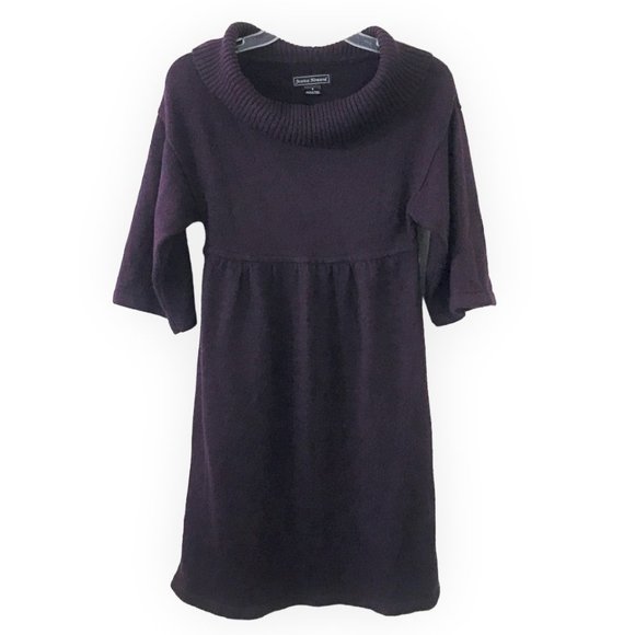 Cowl Neck Sweater Dress Casual Purple S, Jessica Howard - Picture 1 of 11